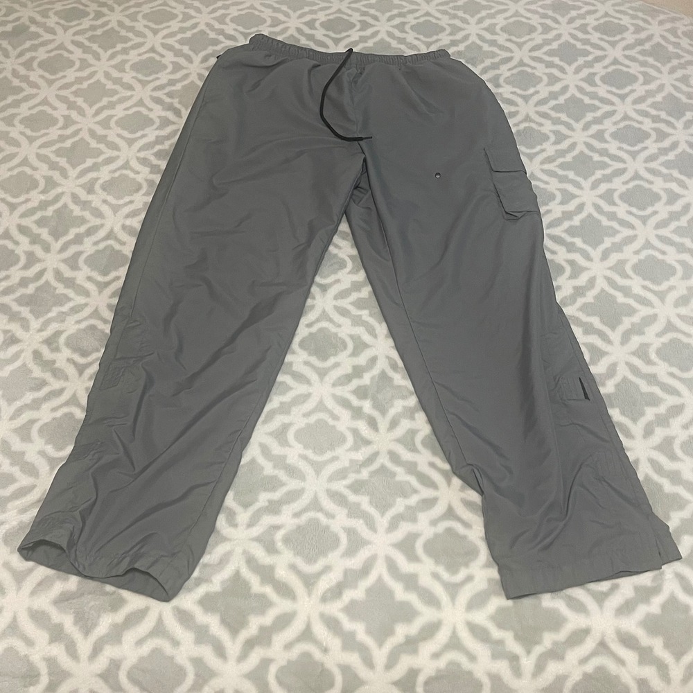 Banana Republic Mens‎ Gray Polyester Cargo Pants Drawstring Medium M